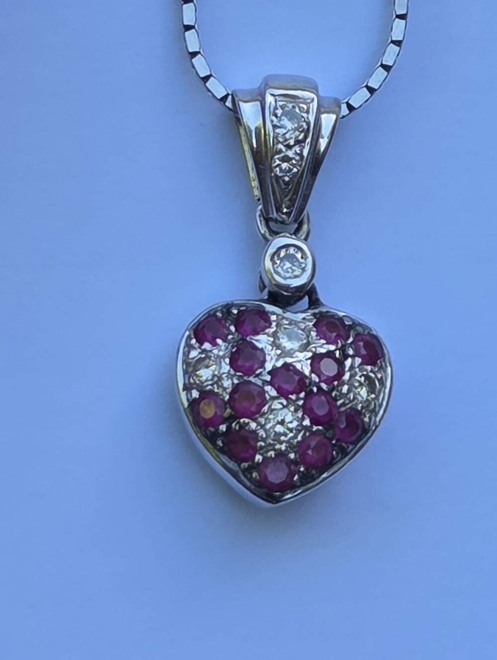 Levian 14k Gold Ruby And Diamond Heart Pendant